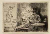 KG 03689
<br/>
Het golfspel (B 125)
<br/>
<em>Rembrandt (1606-1669)</em>